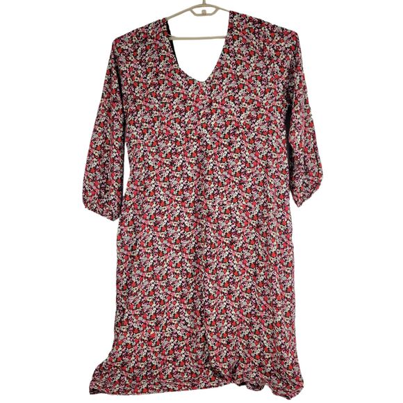 Sanctuary Floral Print Chiffon Halter Neck L/S Cut-Out Midi Dress 18W NWT $149 - Picture 4 of 12